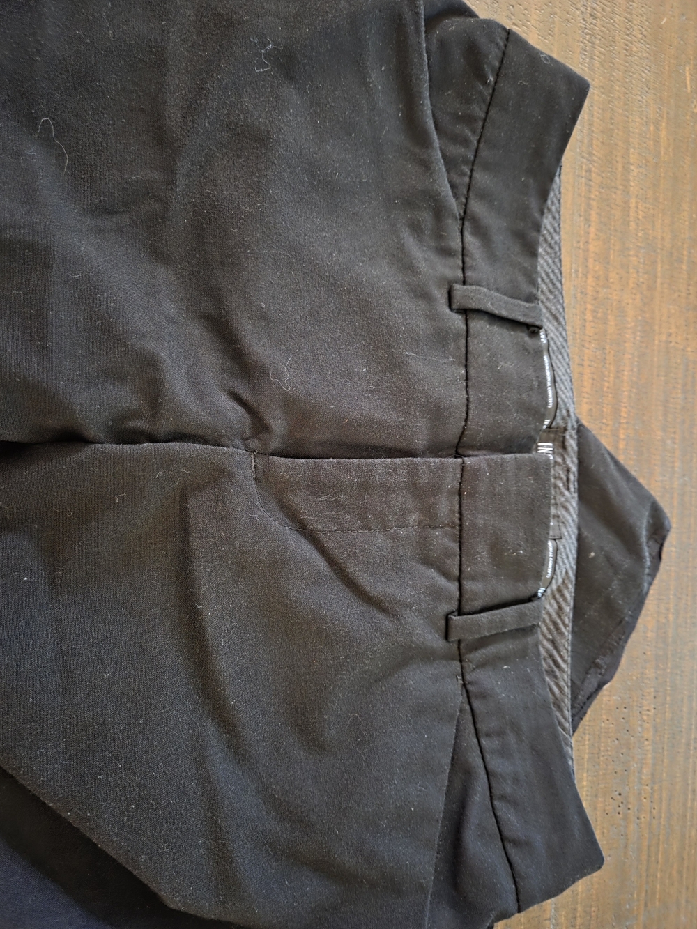 INC International Concepts Black Dress Pants with Pink Waist Trim - Picture 2 of 4
